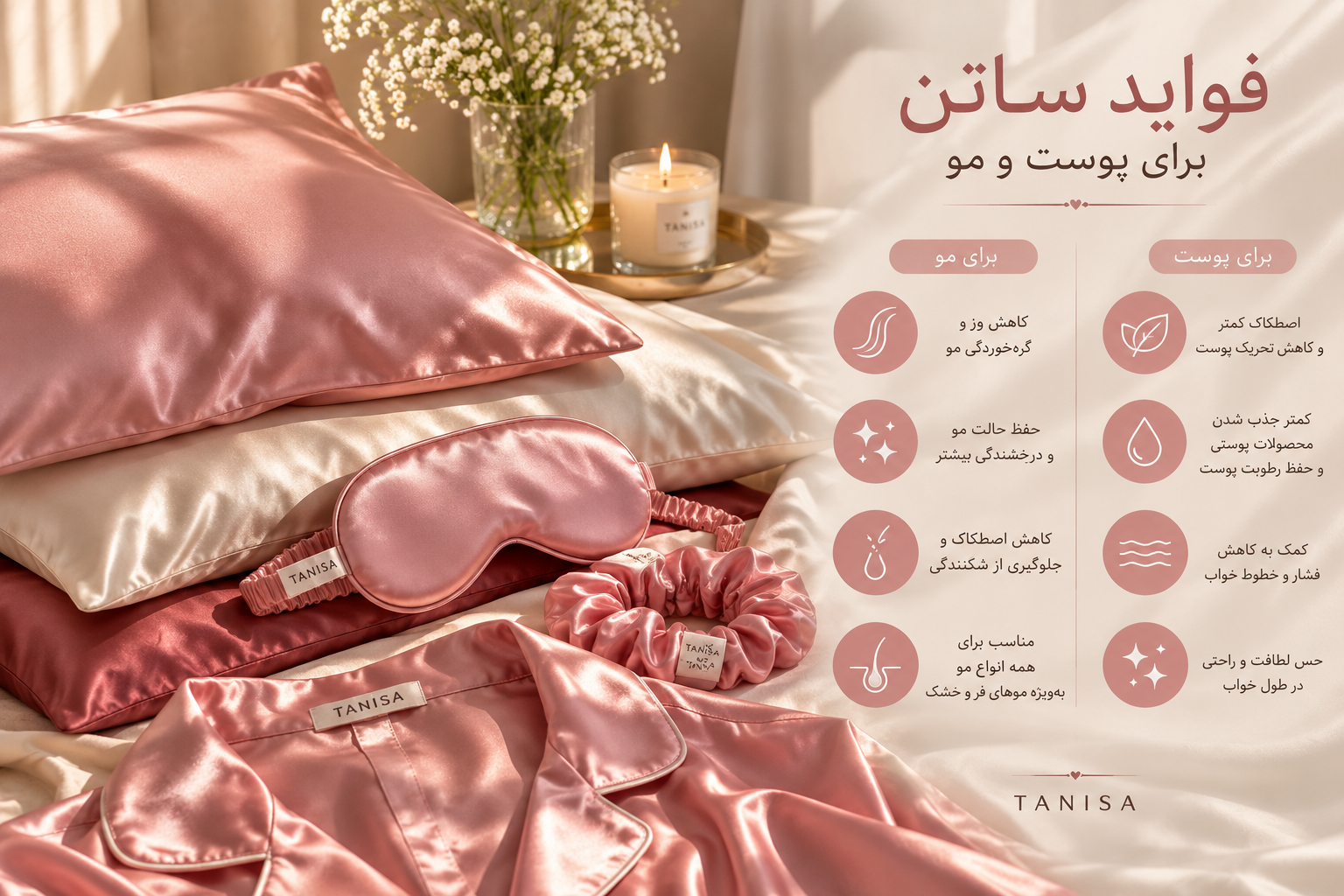فواید ساتن برای پوست و مو