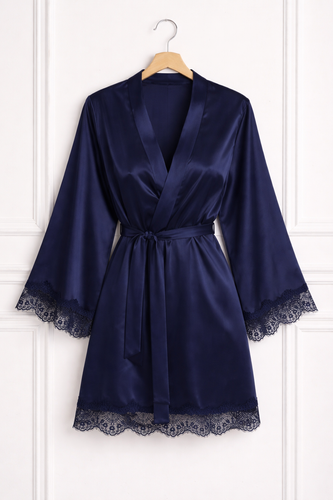 روبدوشامبر رویال|ساتن ابریشم به همراه گیپورترک |سایز بندی 38تا54