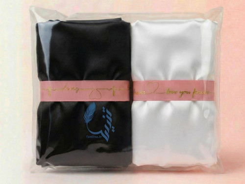 روبالشتی ساتن ابریشم اصل|ضدگره خوردگی وموخوره ضد تعریق بسته دوعددی