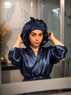 کلاه خواب ساتن ابریشم ژاپن بدون کش فوق العاده راحت – نرم، ضدحساسیت و فیکس با بند |دوخت و طراحی اختصاصی تنیسا