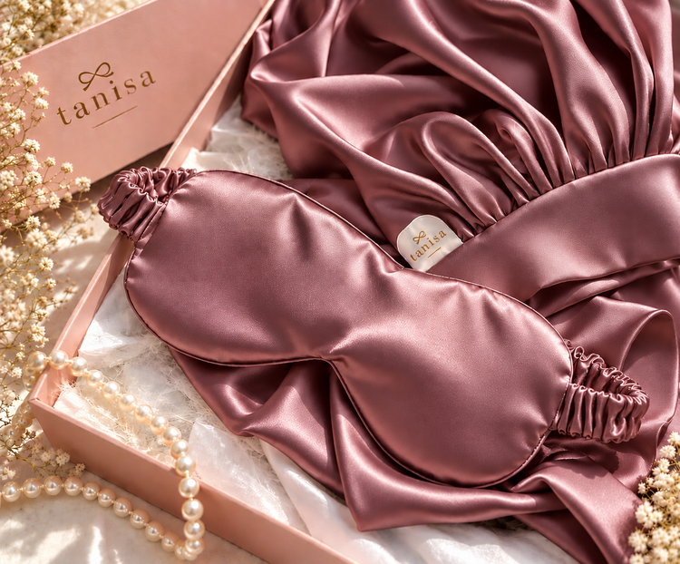 ست خواب Silk Dream Tanisa | کلاه و چشمبند داخل کیسه ساتن ابریشم
