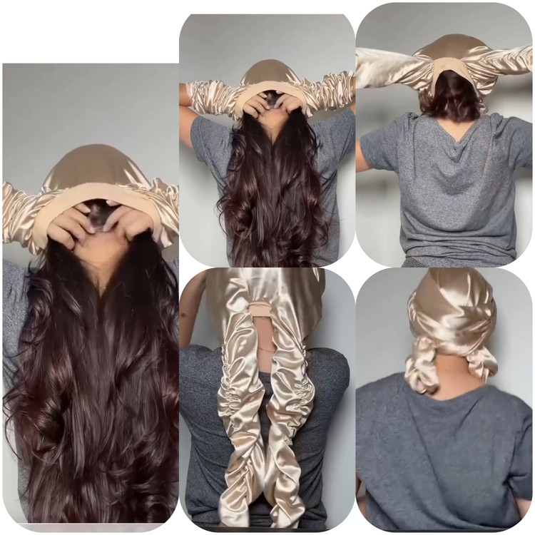 کلاه خواب ساتن ابریشم «Silk Wrap» | کلاه خواب رپ تنیسا